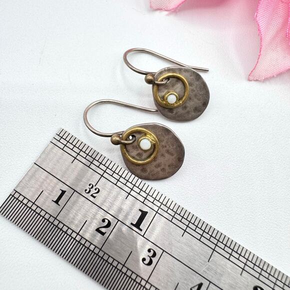 Silpada Retired Shell Sterling Silver Dangle Earrings W1670 Signed Dainty Small - Picture 10 of 12